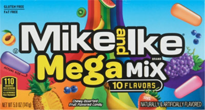 Mike and Ike Candies Mega Mix 10 Flavors - 5 Oz - Image 2