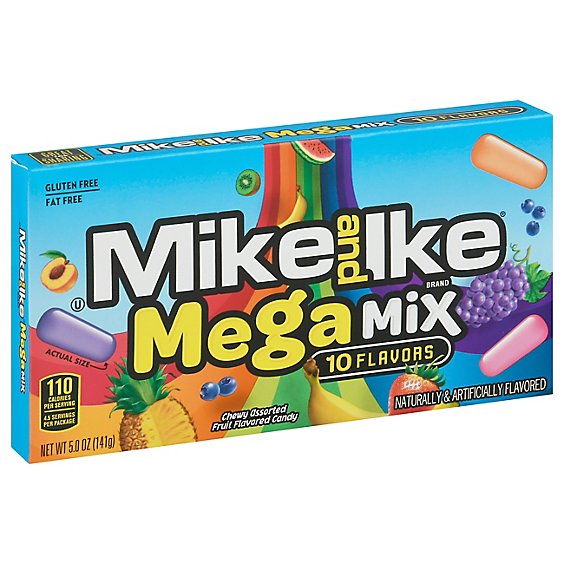Mike and Ike Candies Mega Mix 10 Flavors - 5 Oz
