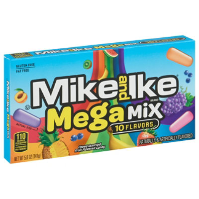 Mike and Ike Candies Mega Mix 10 Flavors - 5 Oz - Image 1