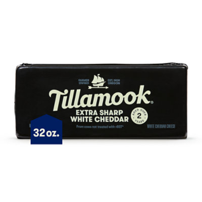 Tillamook Extra Sharp White Cheddar Cheese Block - 2 Lb - Image 1