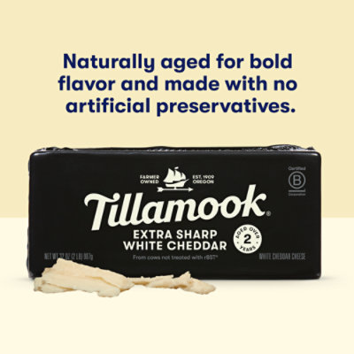 Tillamook Extra Sharp White Cheddar Cheese Block - 2 Lb - Image 7