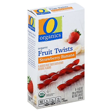O Organics Organic Fruit Twists Strawberry Banana - 8-0.63 Oz