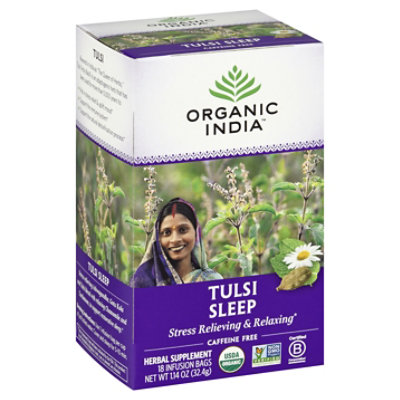 Organic India True Wellness Tulsi Sleep Tea Organic Caffeine-Free 18 Count - 1.14 Oz - Image 1