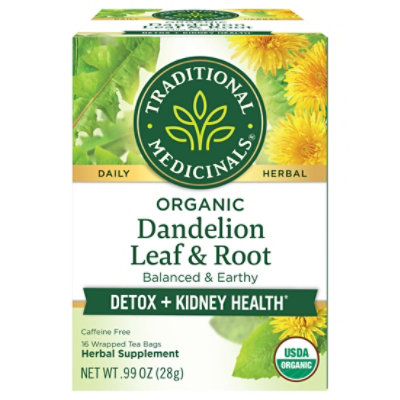 Traditional Medicinals Organic Dandelion Leaf & Root Herbal Tea Bags - 16 Count - Image 3