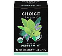 Choice Organic Teas Herbal Tea Organic Peppermint - 16 Count