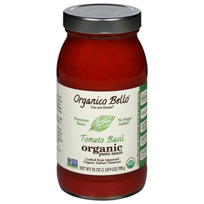 Organico Bello Pasta Sauce Organic Tomato Basil - 25 Oz - Image 3