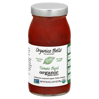Organico Bello Pasta Sauce Organic Tomato Basil - 25 Oz