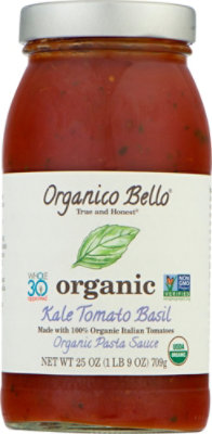 Organico Bello Pasta Sauce Organic Kale Tomato Basil - 25 Oz - Image 2