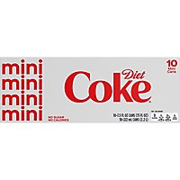 Diet Coke Soda Pop Mini Cans 10 Count - 7.5 Fl. Oz. - Image 2