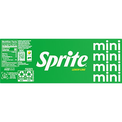 Sprite Soda Pop Lemon Lime Mini Cans - 10-7.5 Fl. Oz. - Image 6