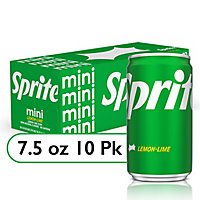 Sprite Soda Pop Lemon Lime Mini Cans - 10-7.5 Fl. Oz. - Image 1