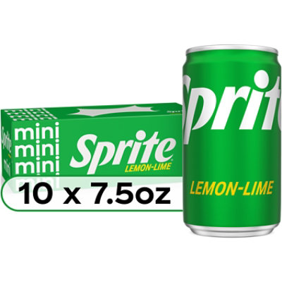Sprite Soda Pop Lemon Lime Mini Cans - 10-7.5 Fl. Oz.