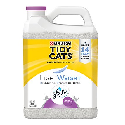 Tidy Cats Cat Litter Clumping LightWeight With Glade Clean Blossoms - 8.5 Lb - Image 1