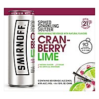 Smirnoff Spiked Seltzer Cranberry Lime In Cans - 6-12 Fl. Oz. - Image 3