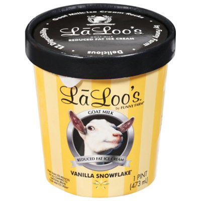 Laloos Ice Crm Goatmilk Vanilla Snowflake - 1 Pint