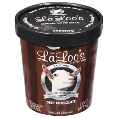 Laloos Ice Cream Goatmlk Deep Chocolate - 1 Pint
