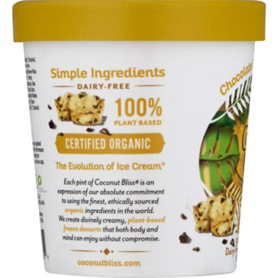 Luna & Larrys Organic Coconut Bliss Ice Cream Choc Chip Cookee - 1 Pint - Image 3