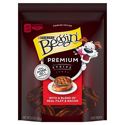 Beggin Dog Treats Premium Strips Pork - 5.5 Oz - Image 1