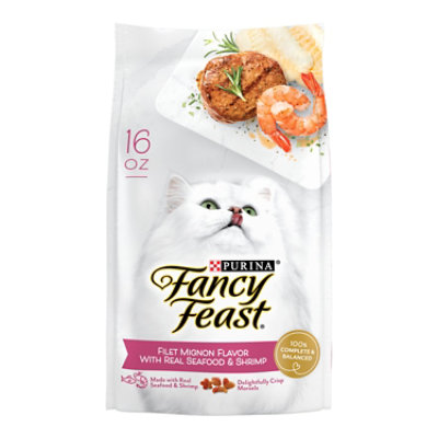 Fancy Feast Cat Food Dry Filet Mignon With Seafood & Shrimp - 16 Oz