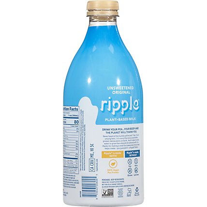 Ripple Milk Nutritious Plant-Based Unsweetened Original - 48 Fl. Oz. - Image 6