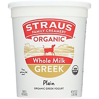 Straus Family Creamery Plain Greek Yogurt - 32 Oz - Image 1