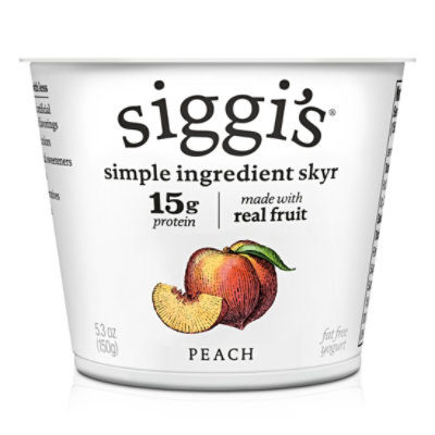 siggi's Peach Icelandic Skyr Nonfat Yogurt - 5.3 Oz - Image 2