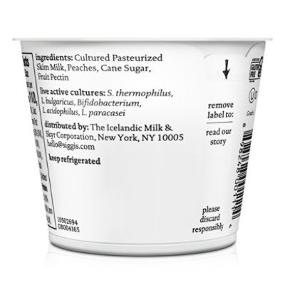siggi's Peach Icelandic Skyr Nonfat Yogurt - 5.3 Oz - Image 3
