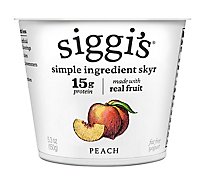 siggi's Skyr Icelandic Strained Nonfat Peach Yogurt - 5.3 Oz