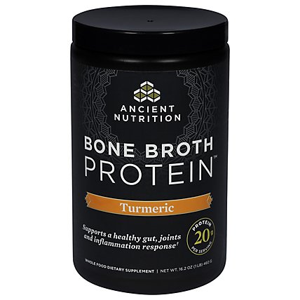 Ancient Nutrition Organic Bone Broth Turmeric Protein - 15.7 Oz - Image 2