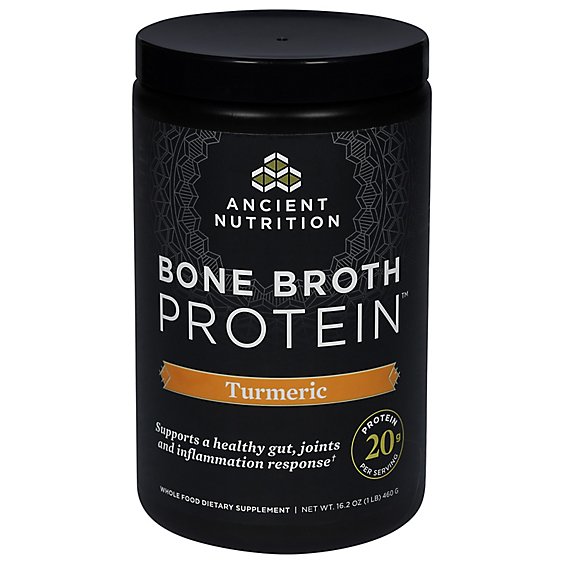 Ancient Nutrition Organic Bone Broth Turmeric Protein - 15.7 Oz