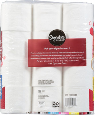 Signature SELECT Ultra Premium Mega Rolls 2 Ply Bathroom Tissue - 12 Count - Image 4