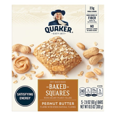 Quaker Breakfast Squares Peanut Butter - 5-2.11 Oz