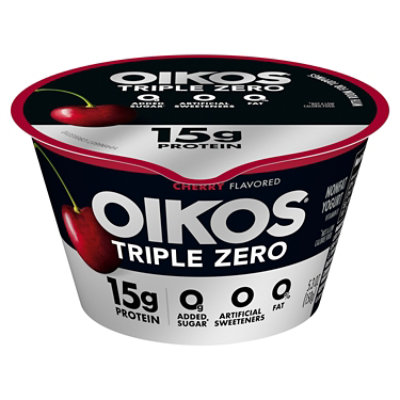 Oikos Triple Zero Cherry Greek Yogurt - 5.3 Oz - Image 1