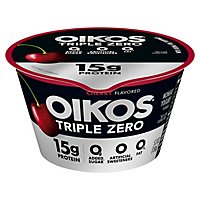 Oikos Triple Zero Greek Yogurt Blended Nonfat Cherry - 5.3 Oz - Image 1