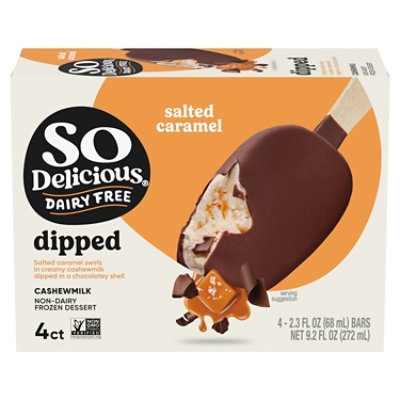 So Delicious Frozen Dessert Bars Cashewmilk Dipped Salted Caramel - 4-2.3 Fl. Oz. - Image 1