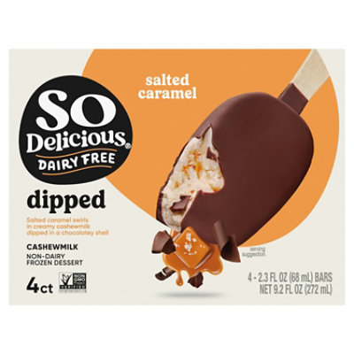 So Delicious Frozen Dessert Bars Cashewmilk Dipped Salted Caramel - 4-2.3 Fl. Oz. - Image 2