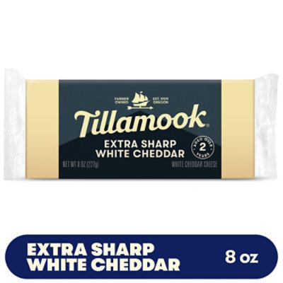 Tillamook Extra Sharp White Cheddar Cheese - 8 Oz - Image 1