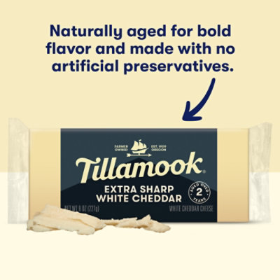 Tillamook Extra Sharp White Cheddar Cheese - 8 Oz - Image 2