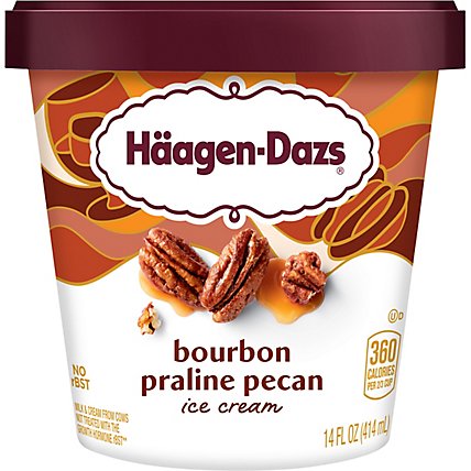 Haagen-Dazs Ice Cream Bourbon Praline Pecan - 14 Fl. Oz. - Image 2