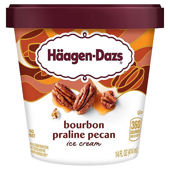 Haagen-Dazs Ice Cream Bourbon Praline Pecan - 14 Fl. Oz.