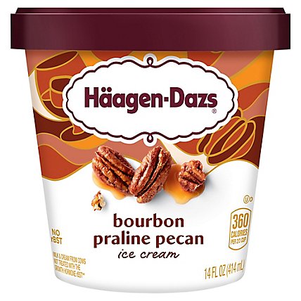 Haagen-Dazs Ice Cream Bourbon Praline Pecan - 14 Fl. Oz. - Image 1