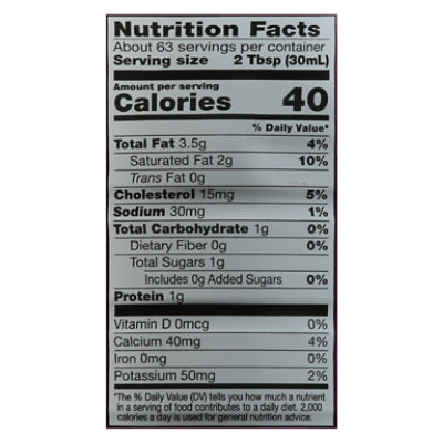 O Organics Half & Half - 64 Fl. Oz. - Image 3