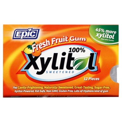 Epic Gum 100% Xylitol Sweetened Fresh Mint - 12 Count