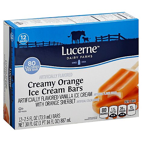 Signature SELECT/Lucerne Ice Cream Bars Creamy Orange - 12-2.5 Fl. Oz.