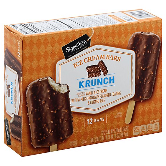 Signature SELECT Ice Cream Bars Krunch - 12-2.5 Fl. Oz.