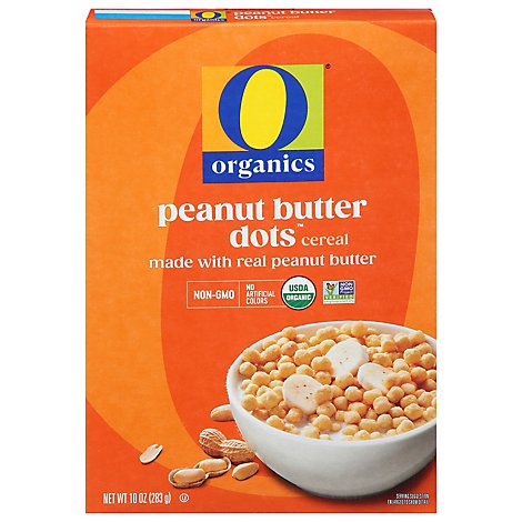 O Organics Organic Cereal Sweetened Peanut Butter Flavored Peanut Butter Dots - 10 Oz