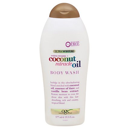OGX Extra Creamy Plus Coconut Miracle Oil Ultra Moisture Body Wash - 19.5 Fl. Oz. - Image 3