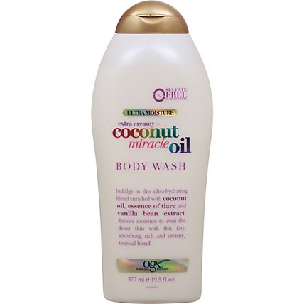 OGX Extra Creamy Plus Coconut Miracle Oil Ultra Moisture Body Wash - 19.5 Fl. Oz. - Image 2