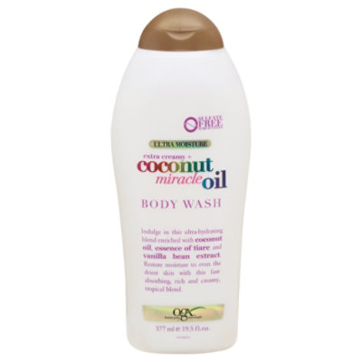 OGX Extra Creamy Plus Coconut Miracle Oil Ultra Moisture Body Wash - 19.5 Fl. Oz.