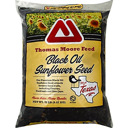 Thomas Moore Feed Sunflower Seed Black Oil Bag - 20 Lb - Image 2